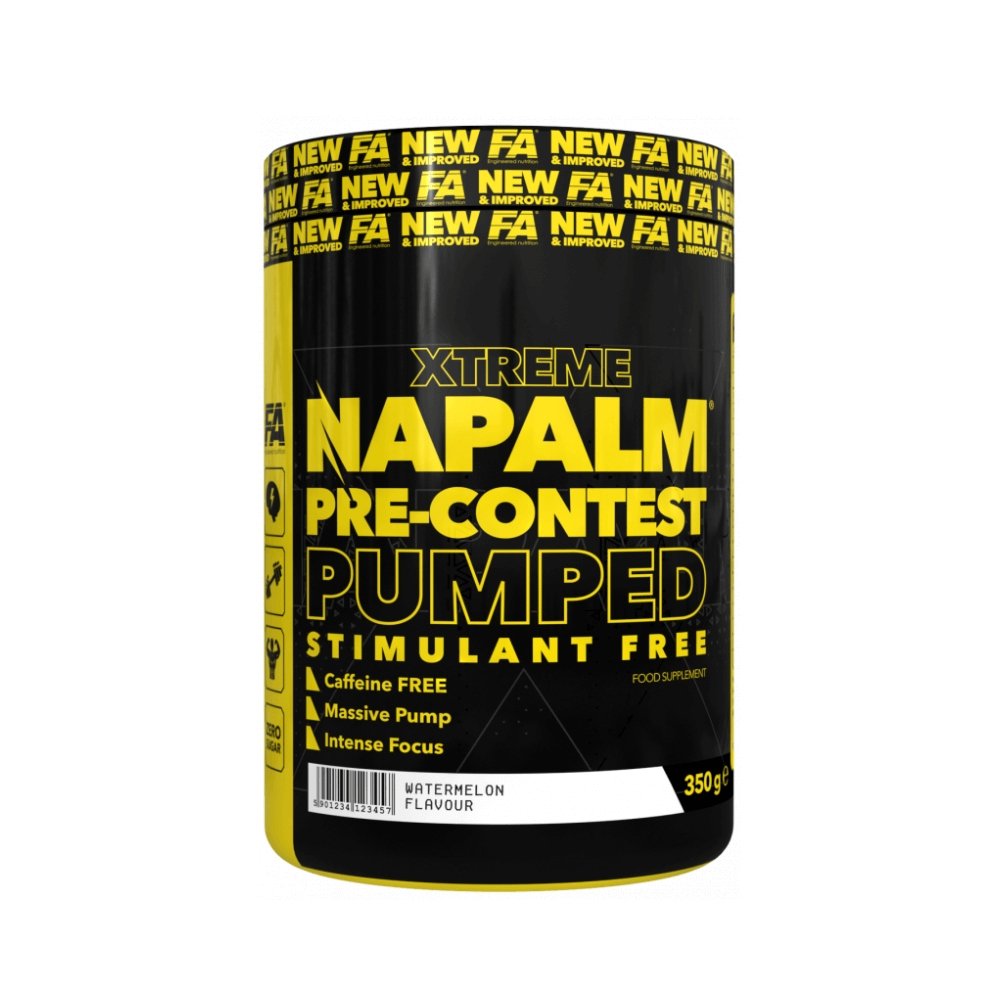 Black Friday - Reduceri Napalm Pre - Contest Pumped Stimulant Free, pudra, 350g, Fitness Authority, Supliment alimentar pre - workout fara cofeina Watermelon Promotie 1