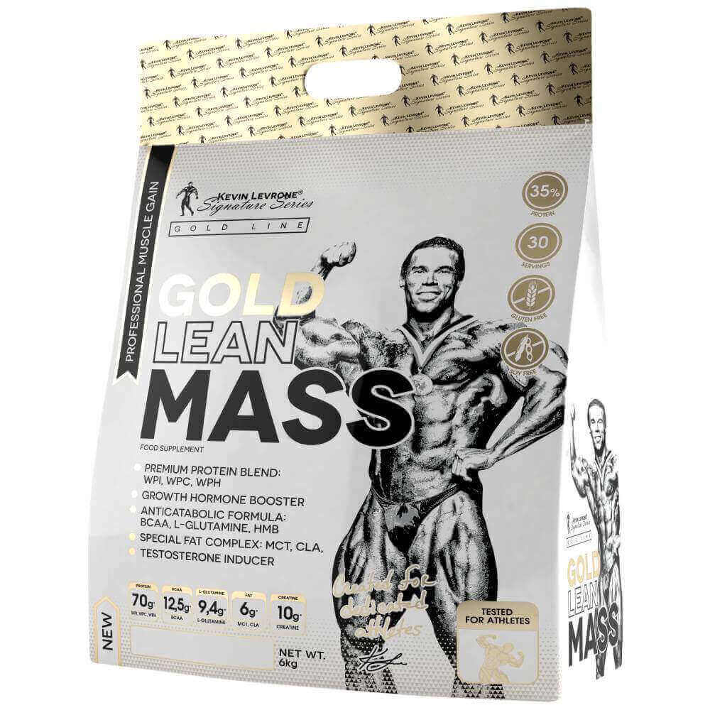 Black Friday - Reduceri Gold Lean Mass 6kg, pudra, Kevin Levrone, Mix pentru crestere masa musculara Vanilla Promotie 1