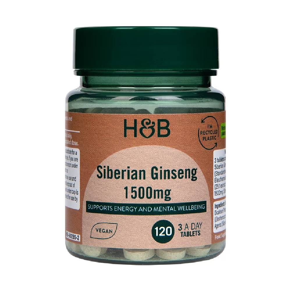 Black Friday - Reduceri Ginseng Siberian 1500mcg, 120 tablete, Holland & Barrett, Supliment alimentar pentru imunitate Promotie 1