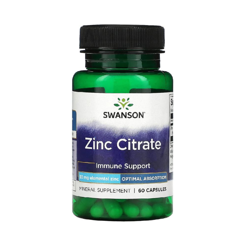 Black Friday - Reduceri Zinc citrat 50mg, 60 capsule, Swanson, Supliment alimentar pentru sanatate Promotie 1