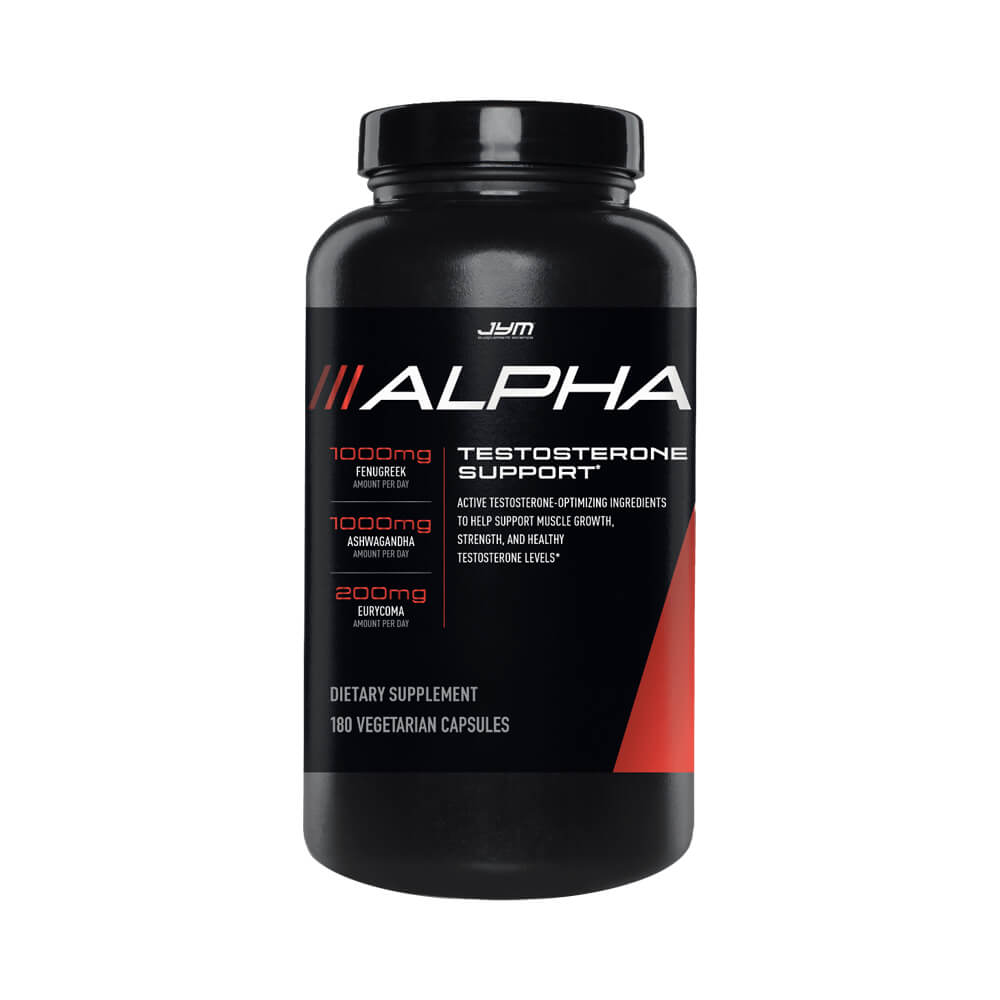 Cresterea masei musculare | Alpha Testosterone Support 180 capsule, Jym Supplement Science, Supliment crestere masa musculara 0