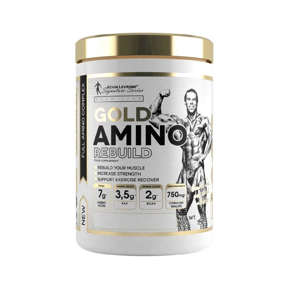 Black Friday - Reduceri Gold Amino Rebuild pudra, 400g, Kevin Levrone, Complex de aminoacizi pentru refacere Mango - Lemon Promotie 1