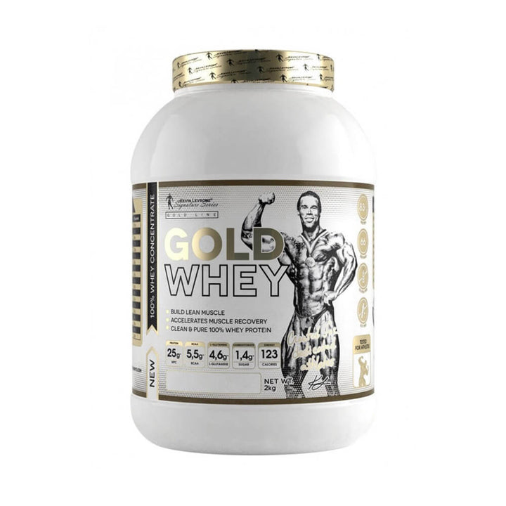 Suplimente antrenament | Gold Whey 2kg, pudra, Kevin Levrone, Concentrat proteic din zer 0