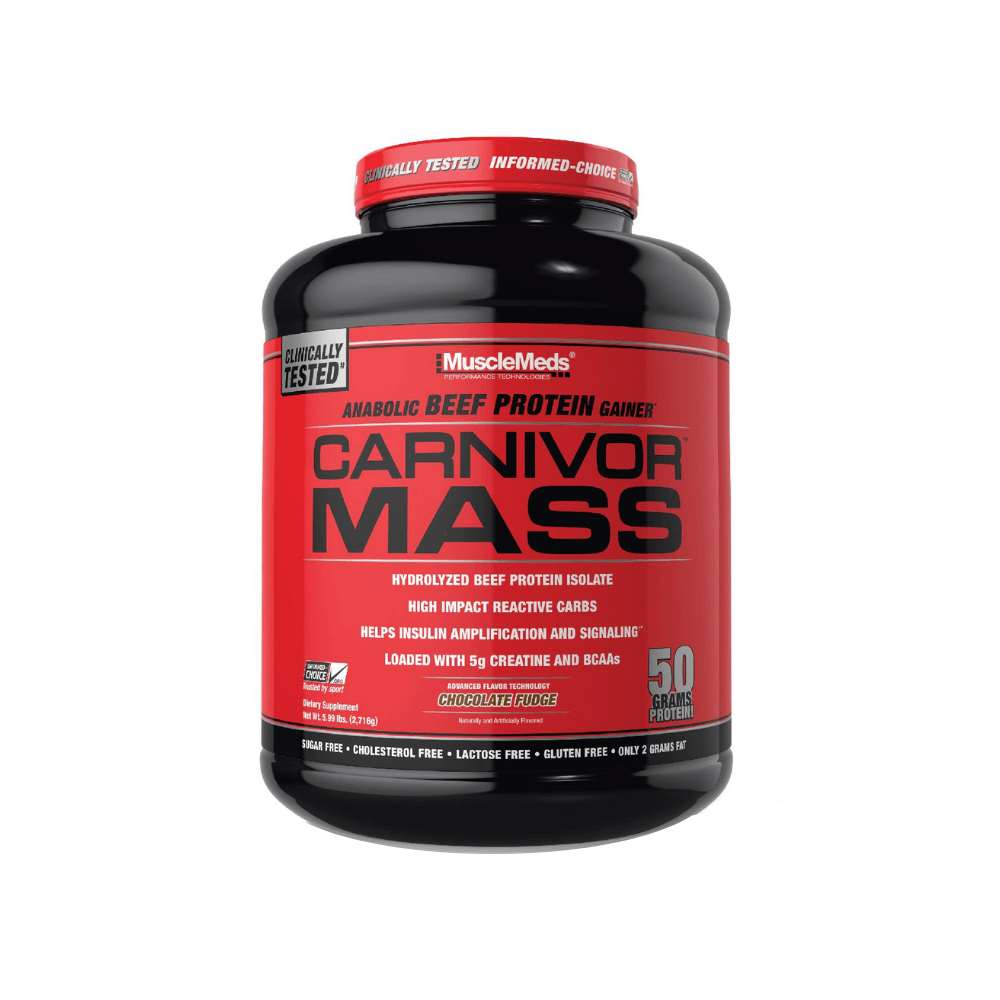 Black Friday - Reduceri Carnivor Mass 2.6kg, pudra, MuscleMeds, Mix pentru crestere masa musculara Vanilla Caramel Promotie 1