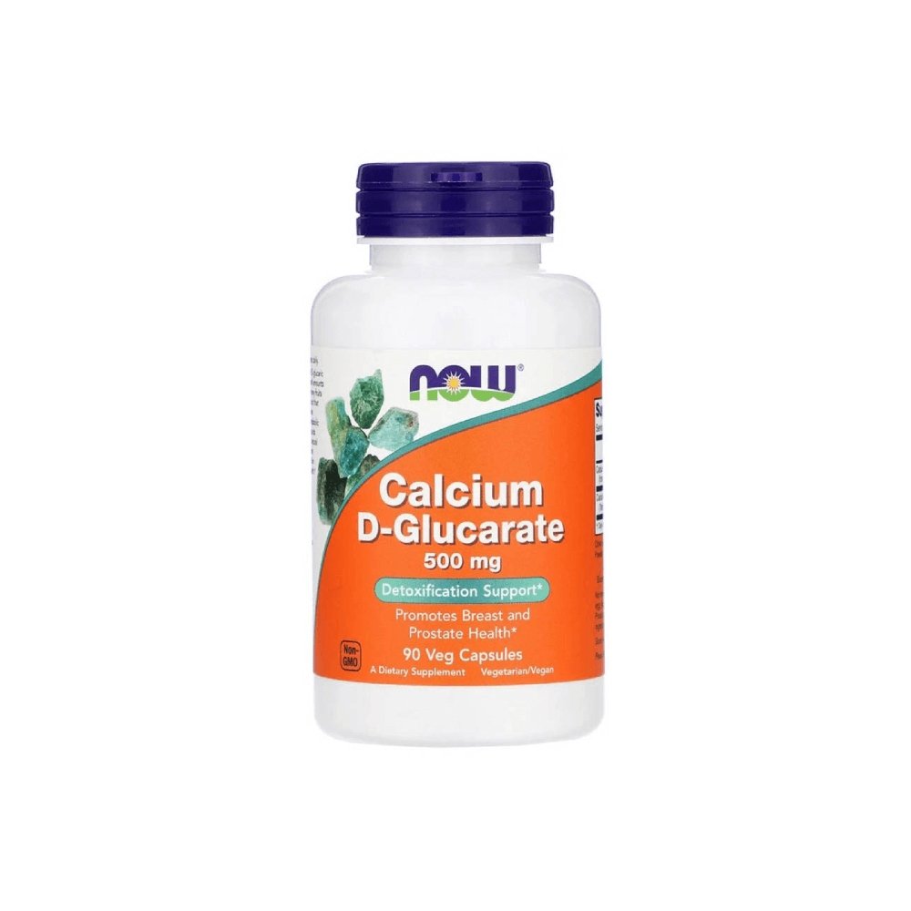 Black Friday - Reduceri D - Glucarat de Calciu 500mg, 90 capsule, Now Foods, Supliment alimentar pentru sanatate potrivit pentru vegani Promotie 1