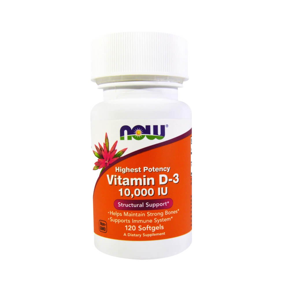 Black Friday - Reduceri Vitamina D3 10000IU 120 capsule moi, Now Foods, Supliment alimentar pentru imunitate si sanatate Promotie 1