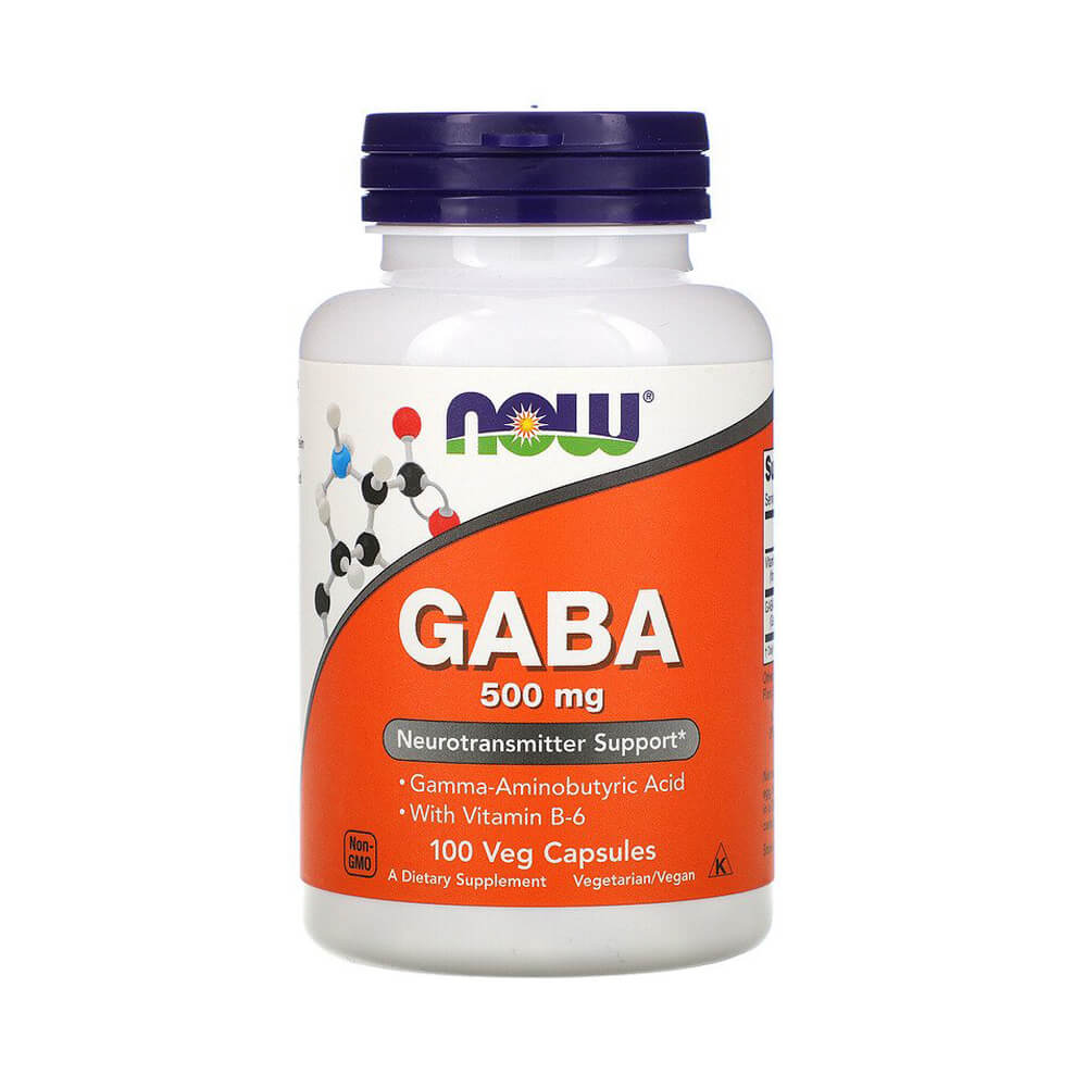 Suplimente pentru sanatate | Gaba 500mg, 100 capsule, Now Foods, Supliment alimentar antistres 0