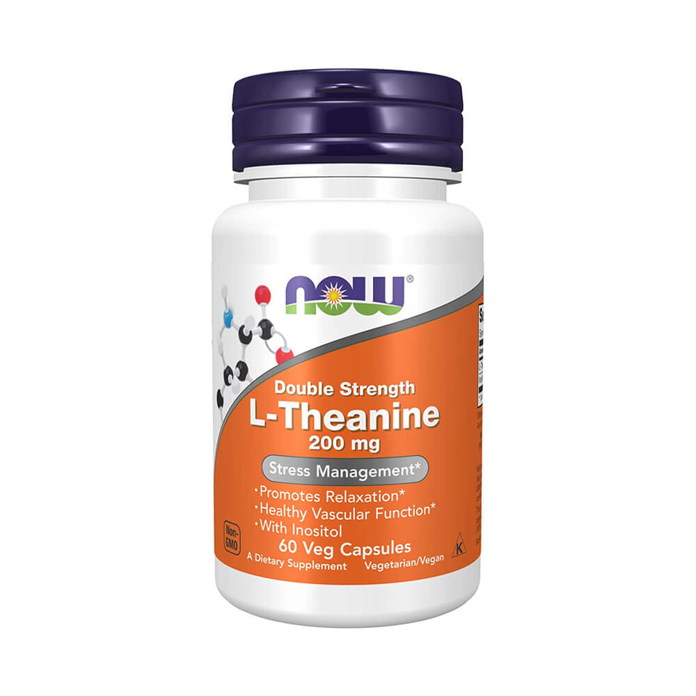 Suplimente pentru sanatate | L-teanina (cu inozitol) 200mg, 60 capsule vegane, Now Foods, Supliment alimentar pentru sanatate 0