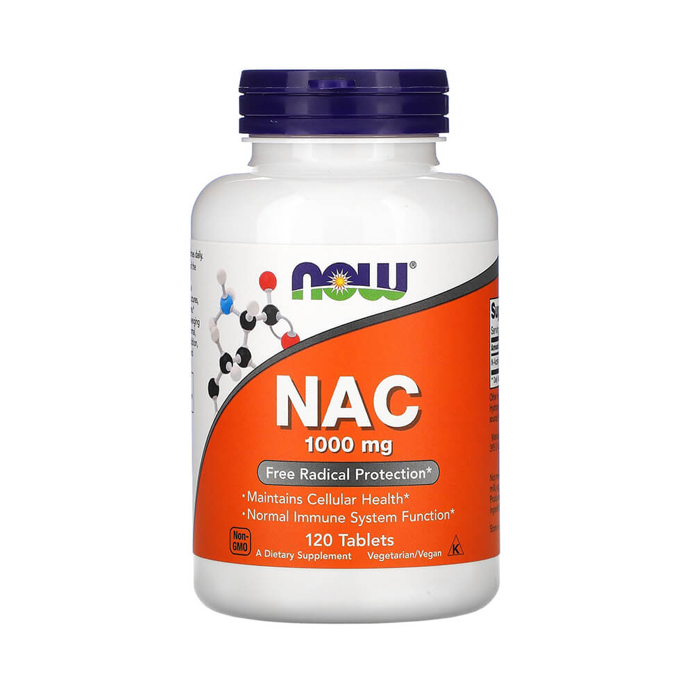 Black Friday - Reduceri N - Acetil Cisteina (NAC) 1000mg, 120 tablete, Now Foods, Supliment antioxidanti sportivi Promotie 1