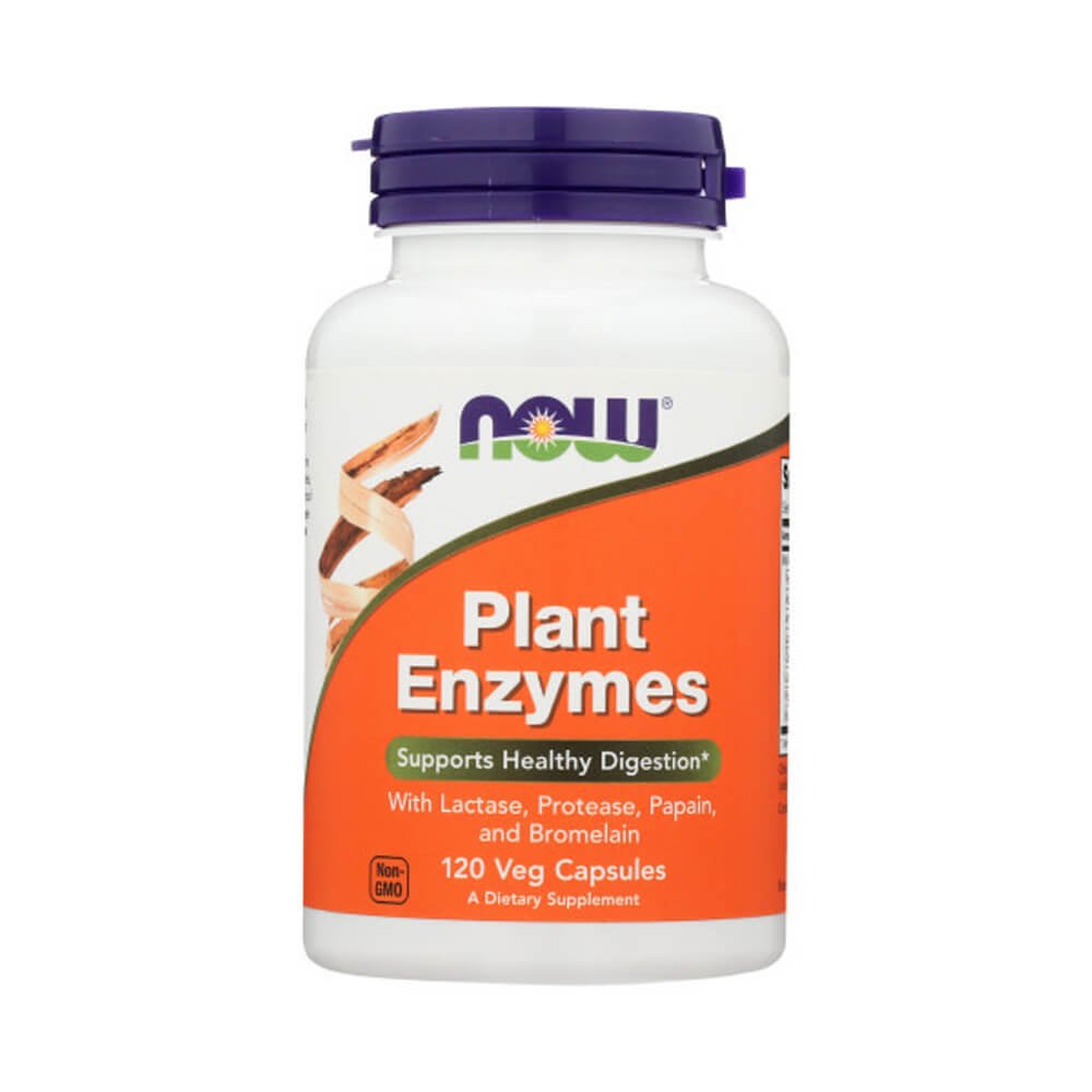 Digestie | Enzime din plante 120 capsule vegane, Now Foods, Supliment alimentar vegan pentru digestie 0