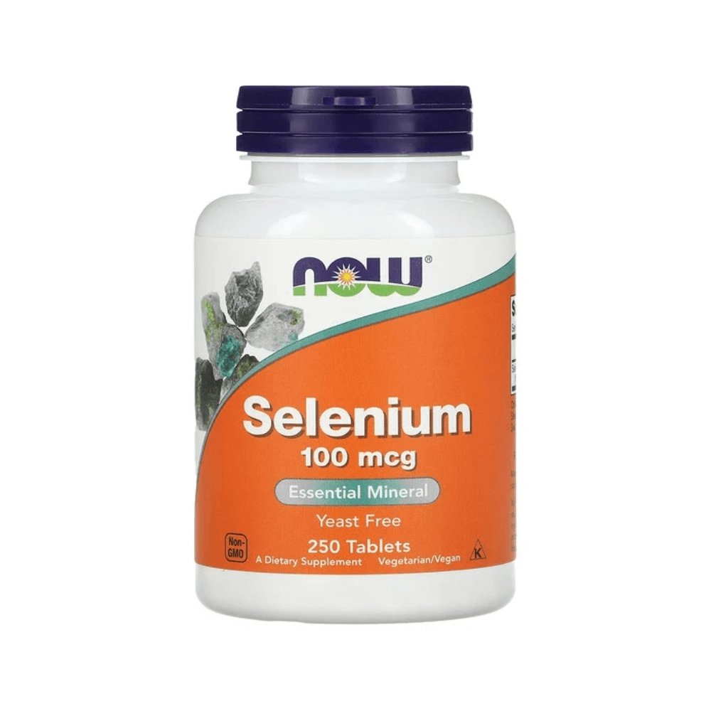 Stimulente hormonale | Seleniu 100mcg, 250 tablete, Now Foods, Supliment alimentar pentru glanda tiroida, vegan 0