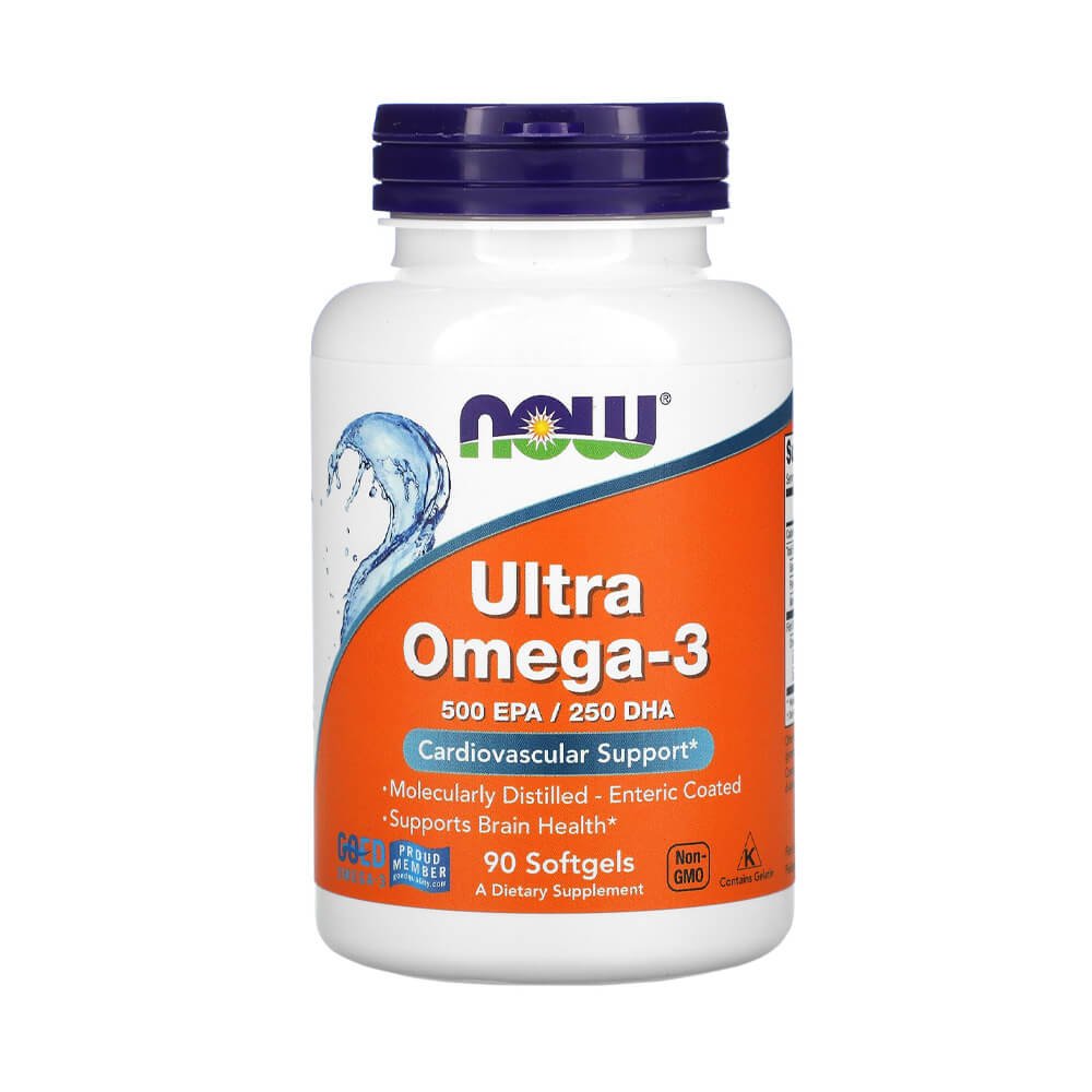 Black Friday - Reduceri Ultra Omega 3 1000mg (500 EPA / 250 DHA), 90 capsule moi, Now Foods, Acizi grasi omega 3 Promotie 1