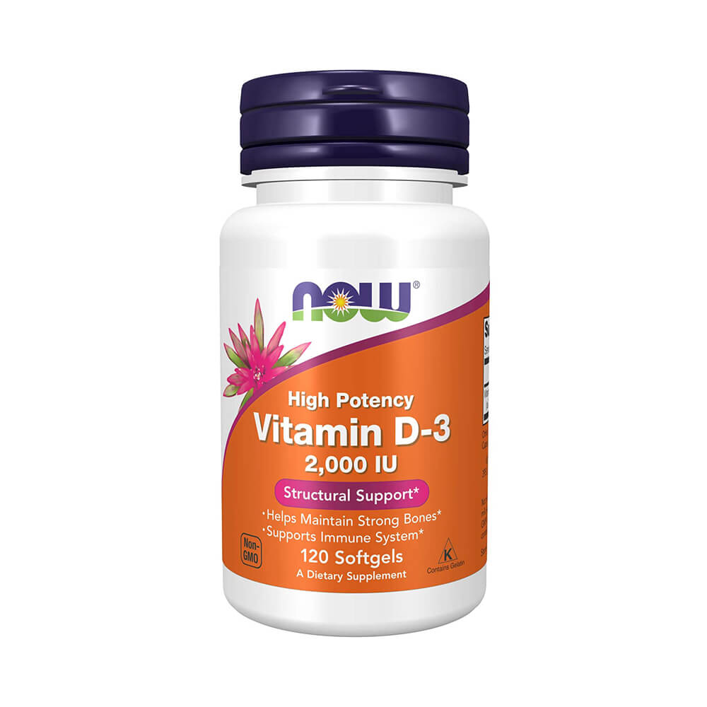 Black Friday - Reduceri Vitamina D3 2000IU 120 capsule moi, Now Foods, Supliment alimentar pentru imunitate si sanatate Promotie 1