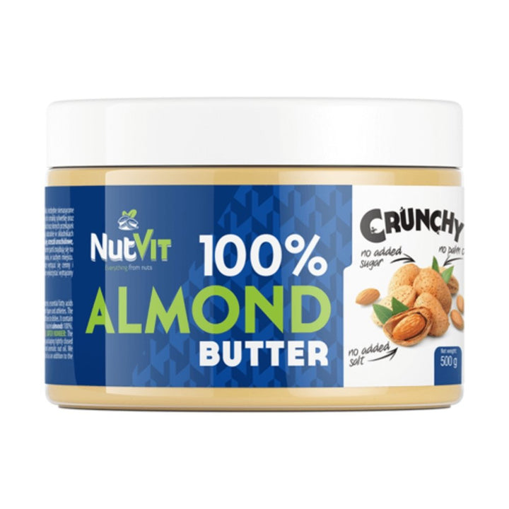 Alimente & Gustari | Unt de Migdale 100%, 500g, NutVit, Fara zahar adaugat 1