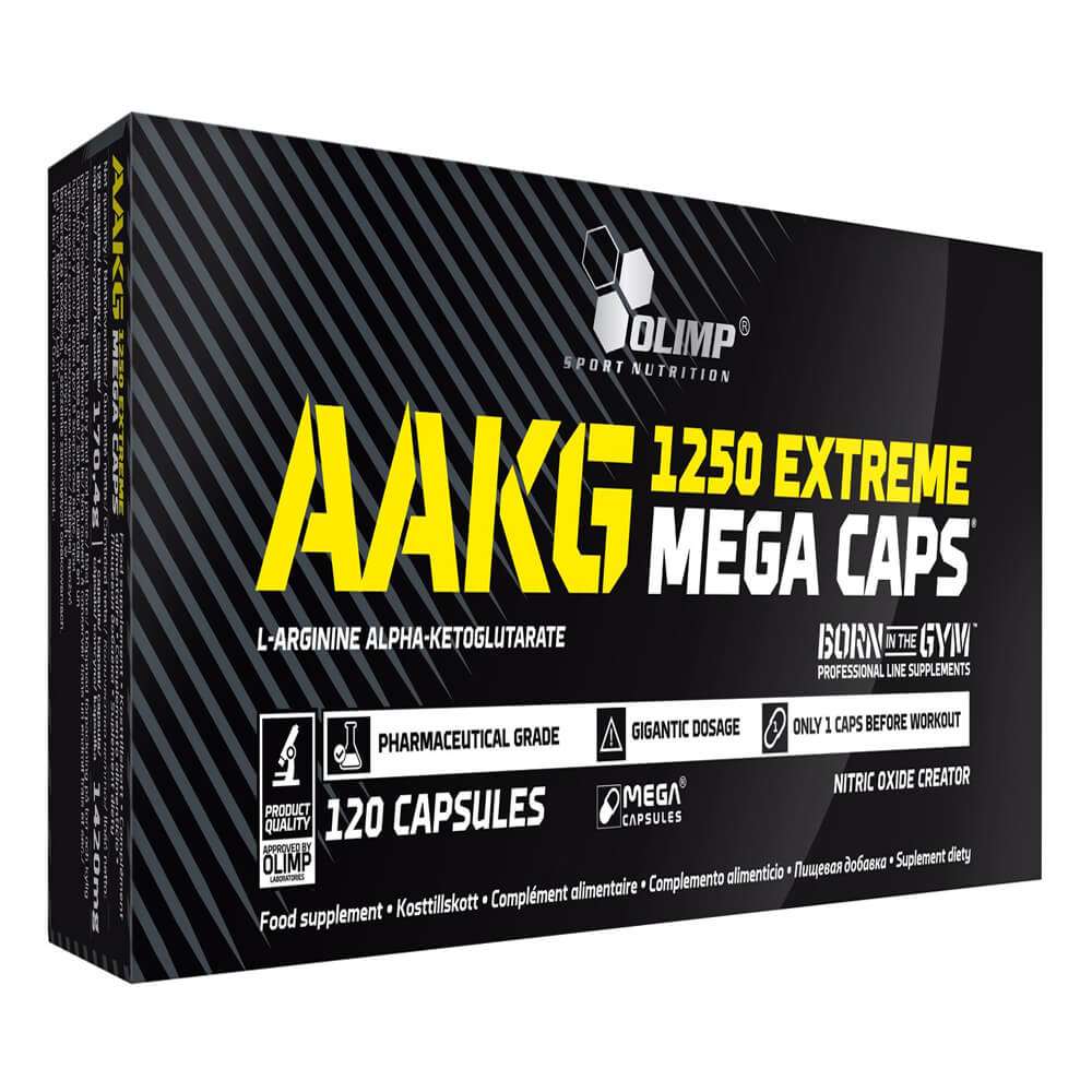 Black Friday - Reduceri AAKG Arginina 1250 mega caps, 120 capsule, Olimp Sport Nutrition, Supliment pentru pompare Promotie 1