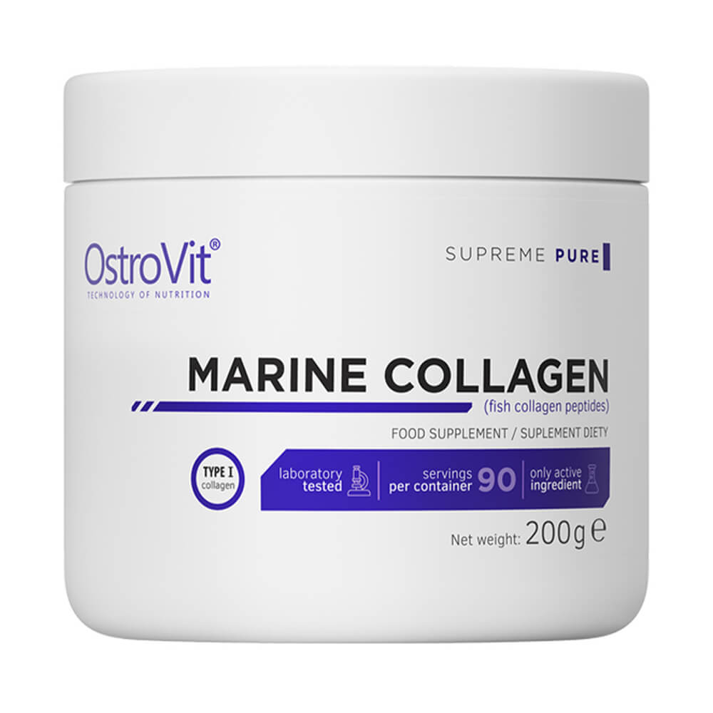 Black Friday - Reduceri Marine Collagen 200g, pudra, puritate inalta, Ostrovit, Supliment alimentar pe baza de colagen marin Promotie 1