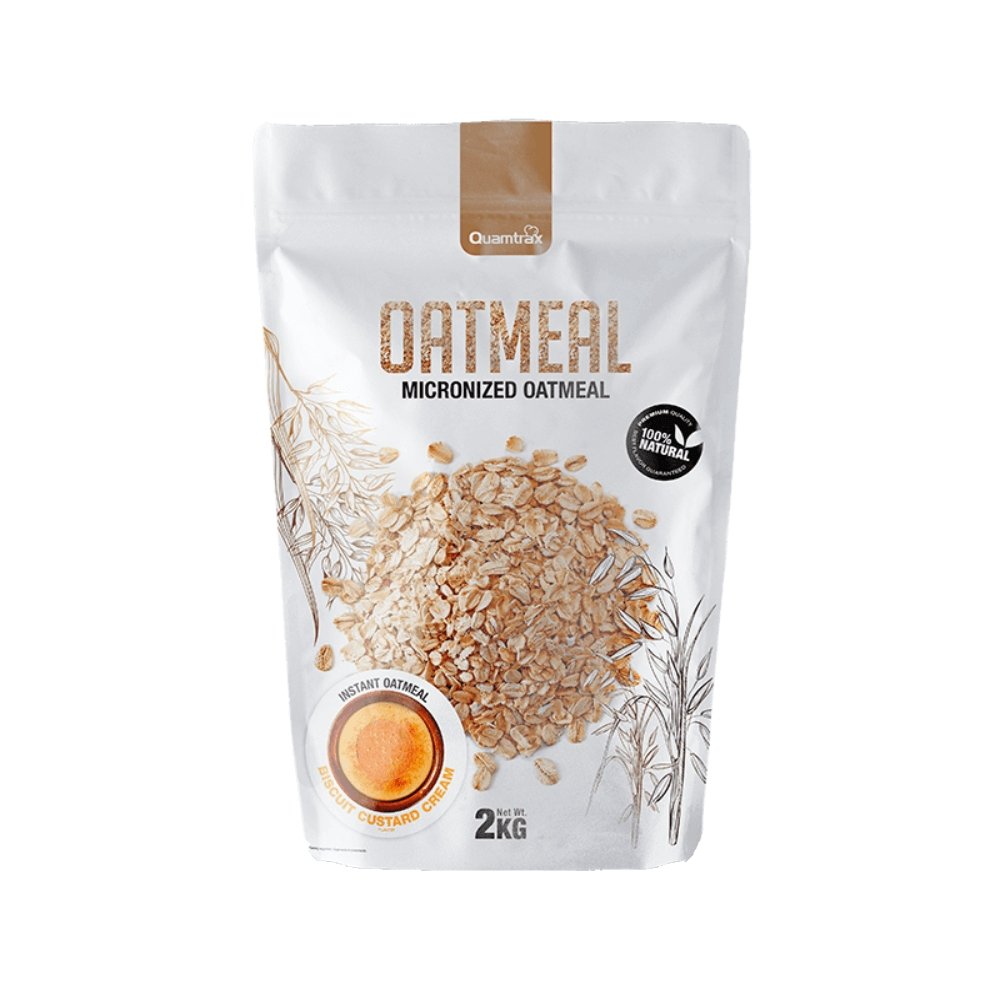 Black Friday - Reduceri Oatmeal, 2kg, pudra, Quamtrax, Ovaz instant fara zahar adaugat Vanilla Promotie 1