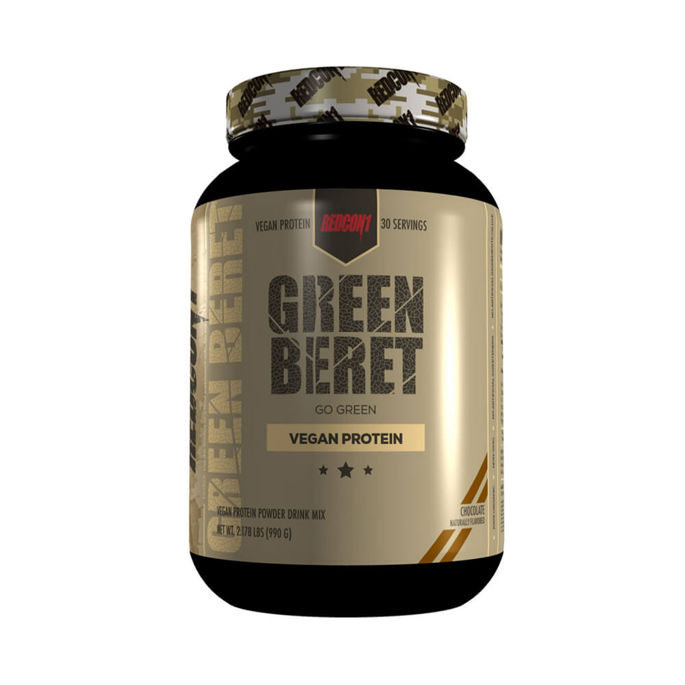 Black Friday - Reduceri Green Beret pudra, 1kg, Redcon1, Proteina vegetala Chocolate Promotie 1