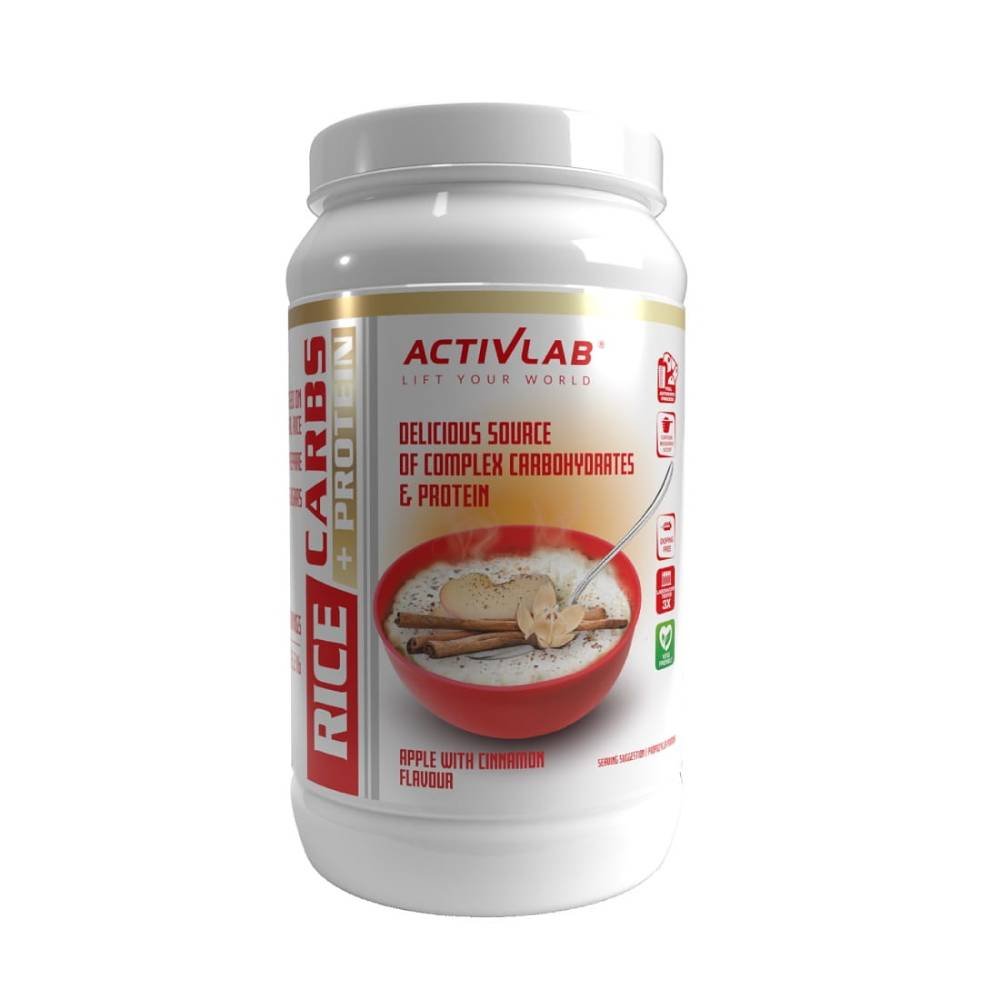 Black Friday - Reduceri Rice Carbs + Protein, pudra, 1kg, Activlab, Crema de orez cu proteina Apple with cinnamon Promotie 1