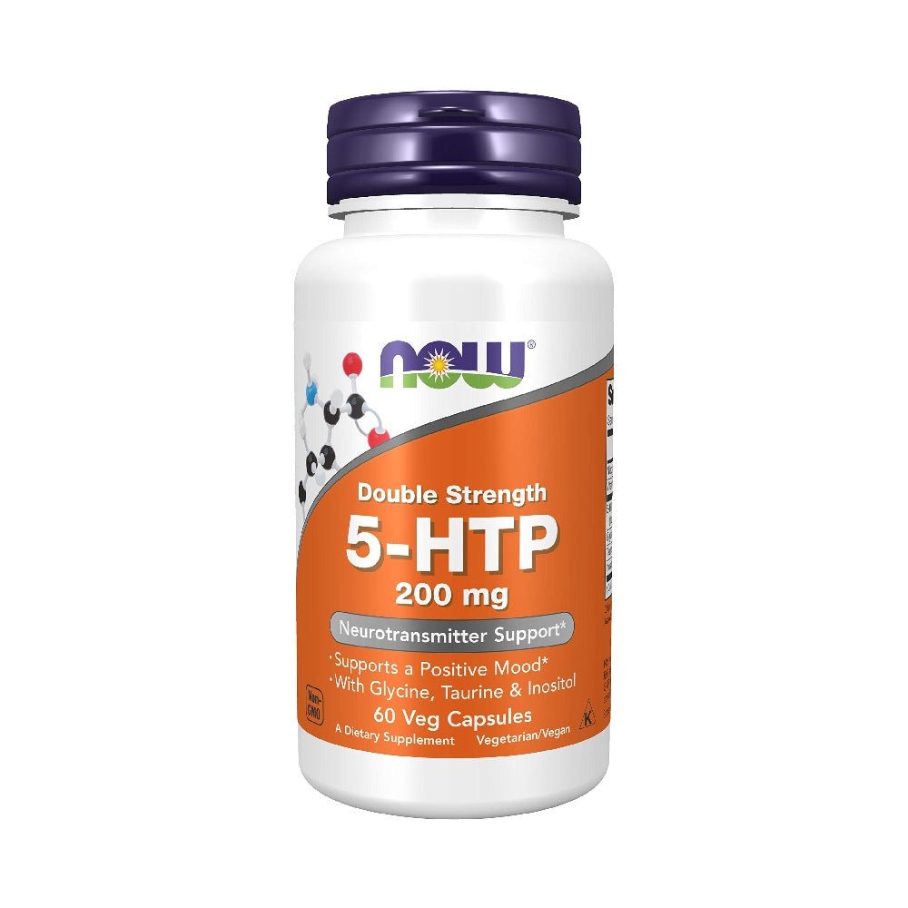 Suplimente pentru somn | 5-HTP 200mg, 60 capsule vegetale, Now Foods, Supliment alimentar pentru sanatate 0