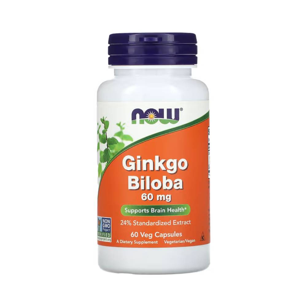 Now Foods | Extract de Ginkgo Biloba 60mg, 60 capsule, Now Foods 0