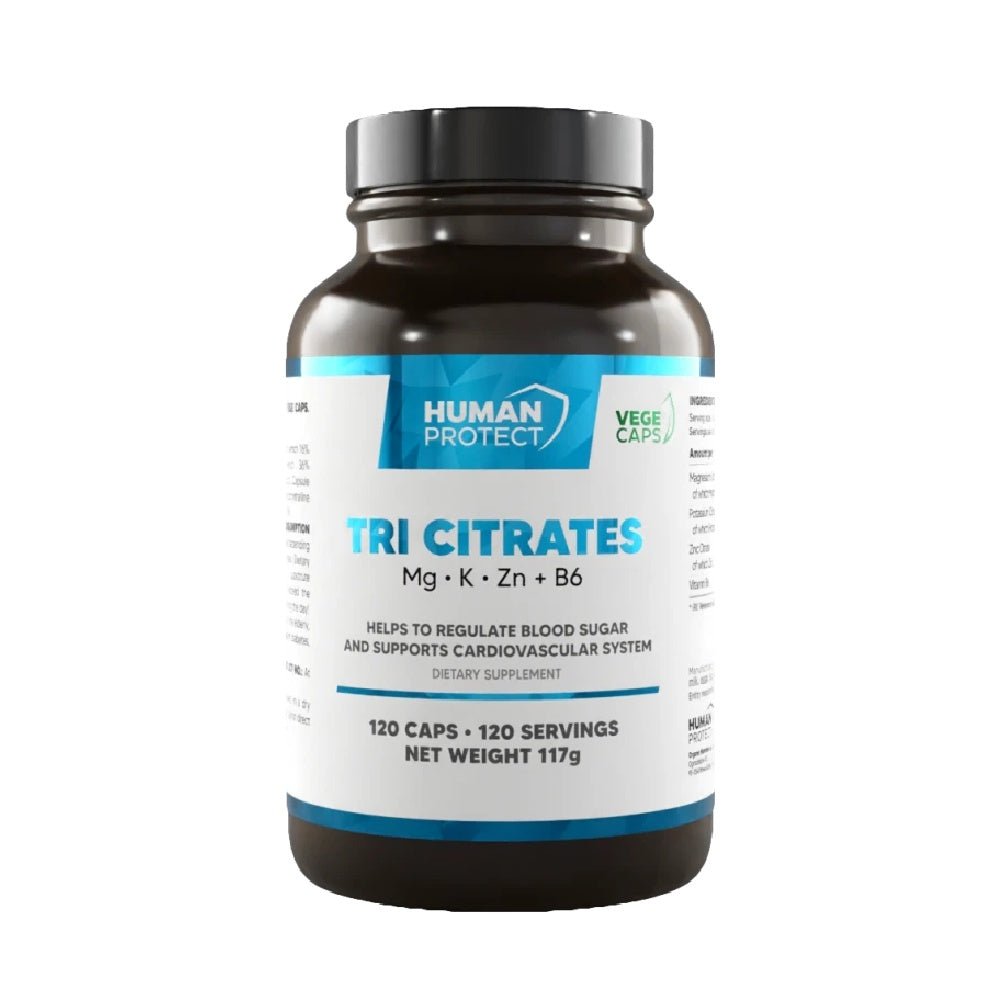 Suplimente antistres | Tri Citrates, 120 capsule, Human Protect, Supliment alimentar pentru sanatate 0