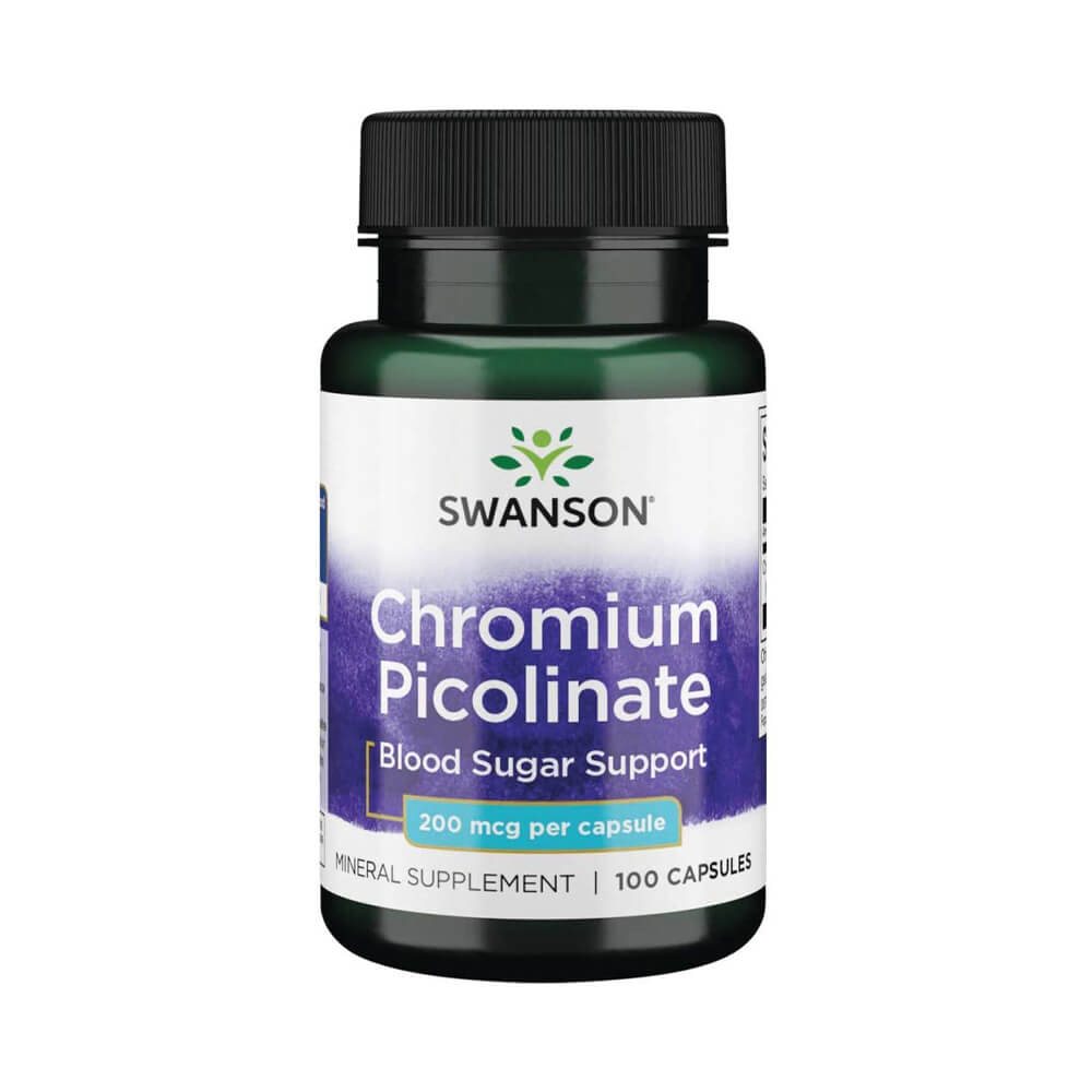 Black Friday - Reduceri Picolinat de Crom 200mcg 100 capsule, Swanson, Supliment alimentar slabire Promotie 1