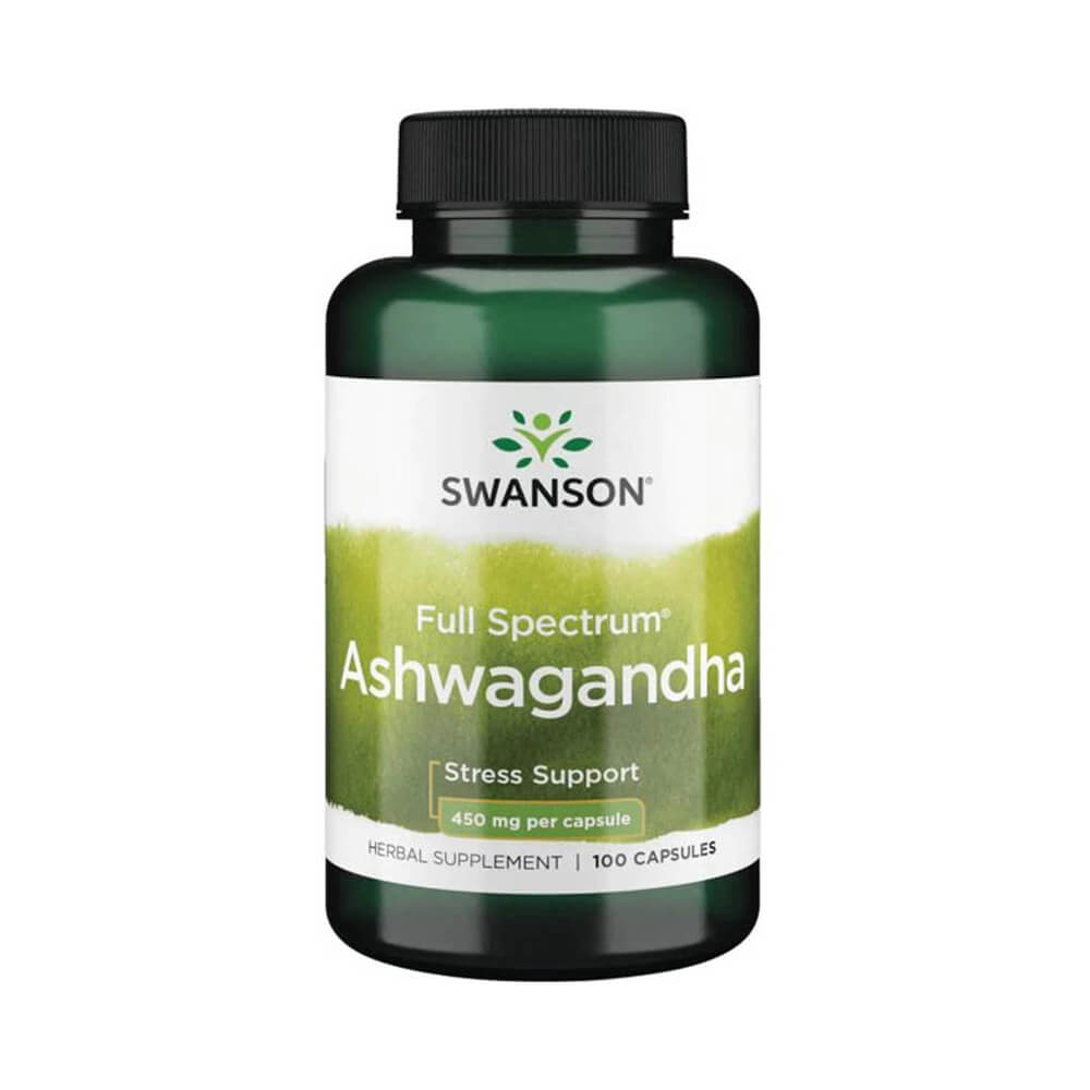 Black Friday - Reduceri Ashwagandha 450mg, 100 capsule, Swanson, Supliment alimentar pentru sanatate Promotie 1