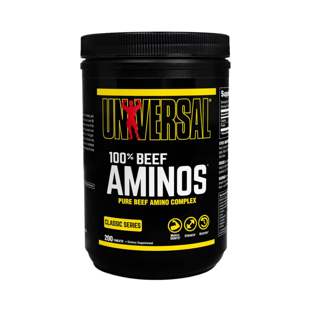 Black Friday - Reduceri Beef Aminos, 200 tablete, Universal, Complex de aminoacizi din vita Promotie 1