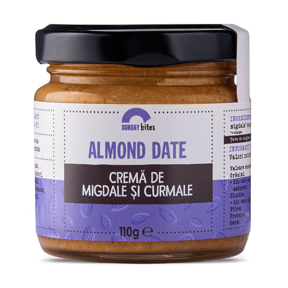 Black Friday - Reduceri Almond Date, Sunday Bites, Crema de migdale si curmale 110g Promotie 1