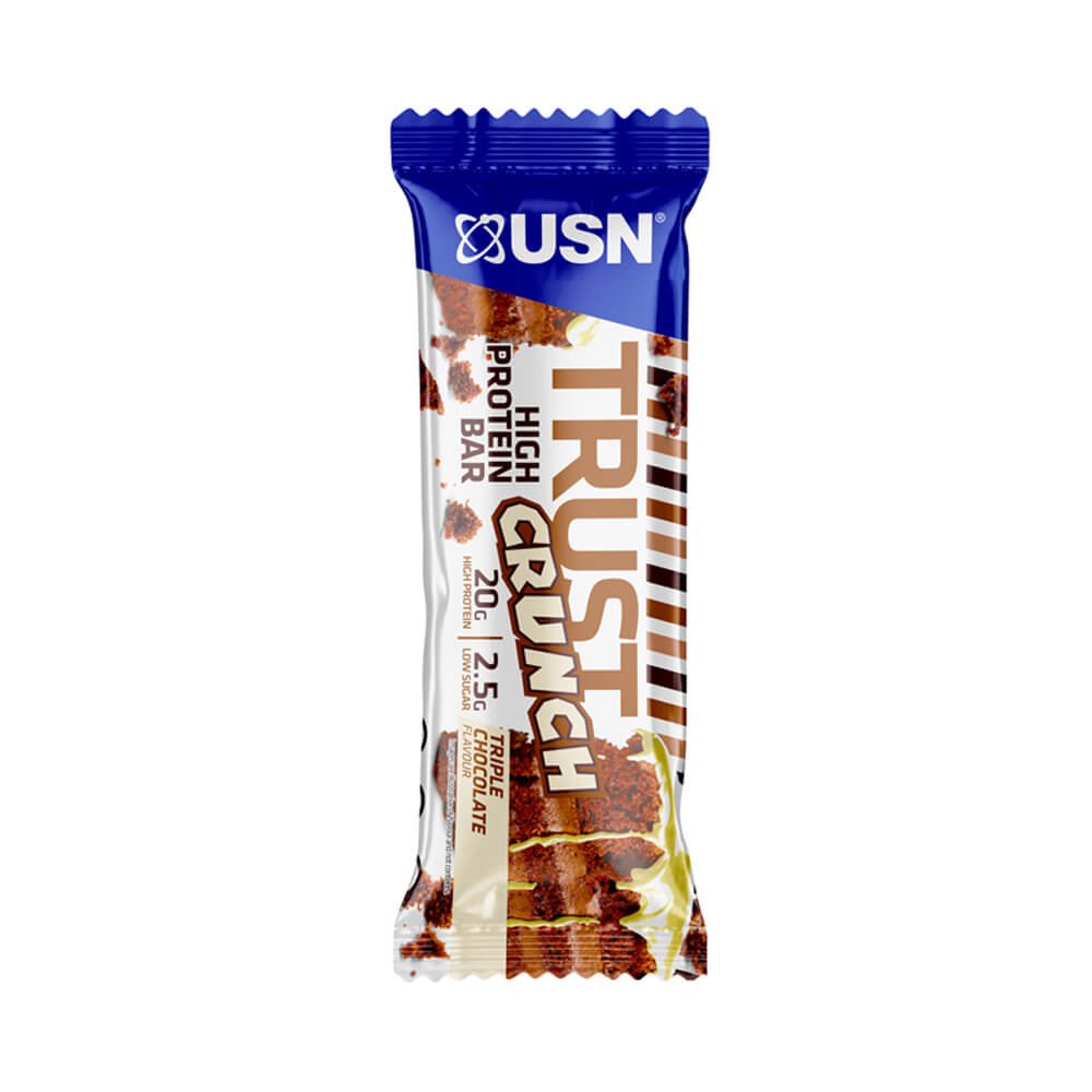 Black Friday - Reduceri Baton proteic Trust Crunch, 60g, USN, Sarac in zaharuri White Chocolate Cookie Dough Promotie 1