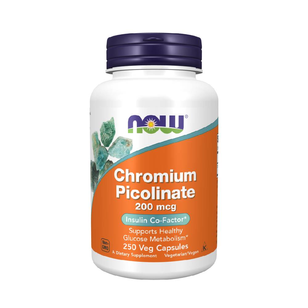 Now Foods | Picolinat de crom 200mcg, 250 capsule, Now Foods, Supliment alimentar pentru sanatate 0